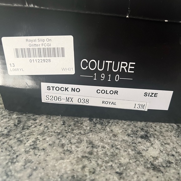 Men’s slip on dress show Royal Blue glitter size 13m - Picture 6 of 8